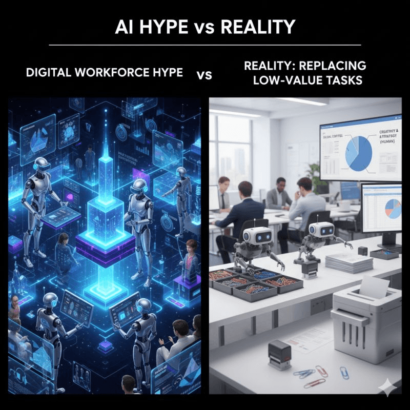 AI hype vs reality: the truth about digital workforce automation