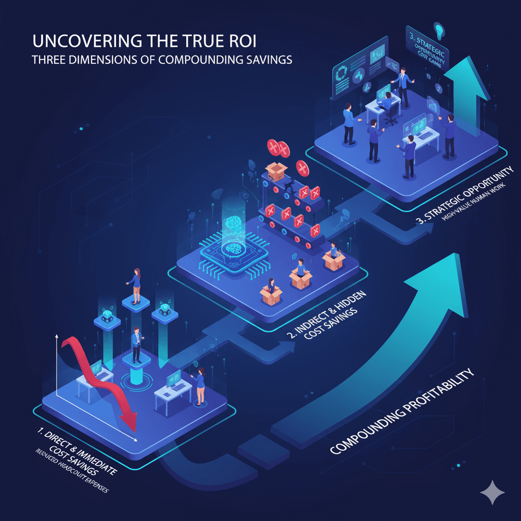 Graphic illustrating eliminate-automate-escalate for enterprise tasks