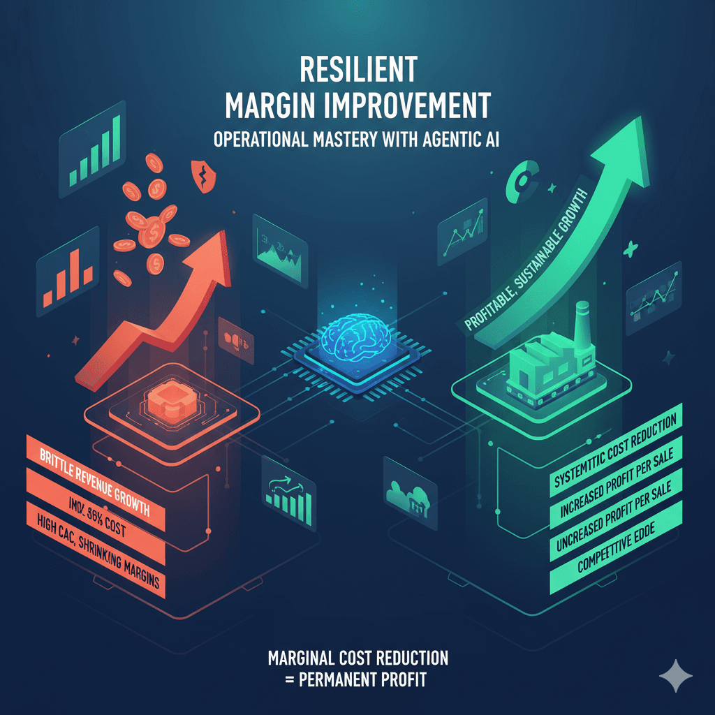 Infographic showing ROI metrics after deploying agentic AI